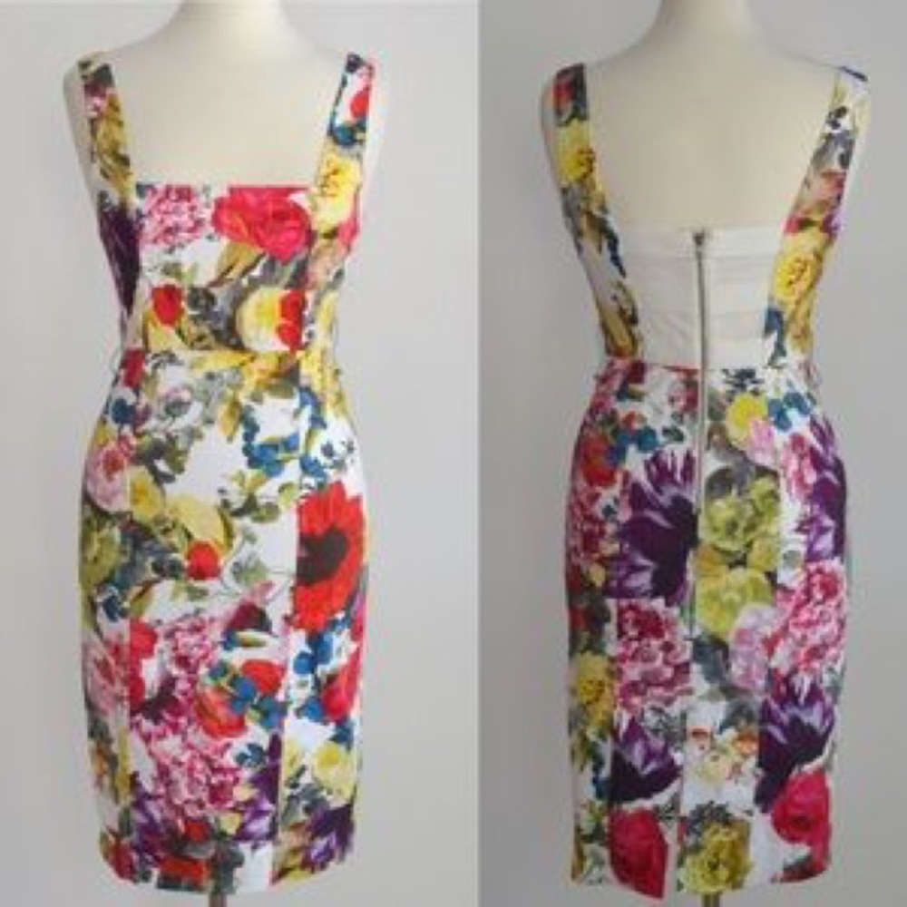EUC Alice + Olivia Natalee Floral Sheath Dress